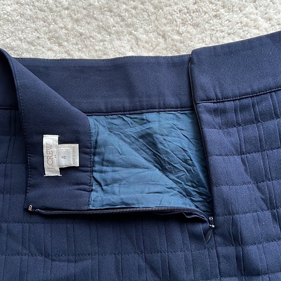 J. Crew Navy Pleated Skirt - Picture 8 of 11